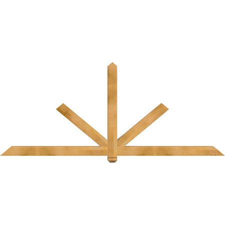 Ekena Millwork Kennewick Rough Sawn Timber Gable Bracket, Western Red Cedar, 96"W x 40"H x 4"D x 4"F, 10/12 Pitch GBW096X40X0404KEN00RWR